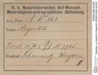 Etiketten zu Akanthit (Argentit) (NHMW-MIN-Ak363)